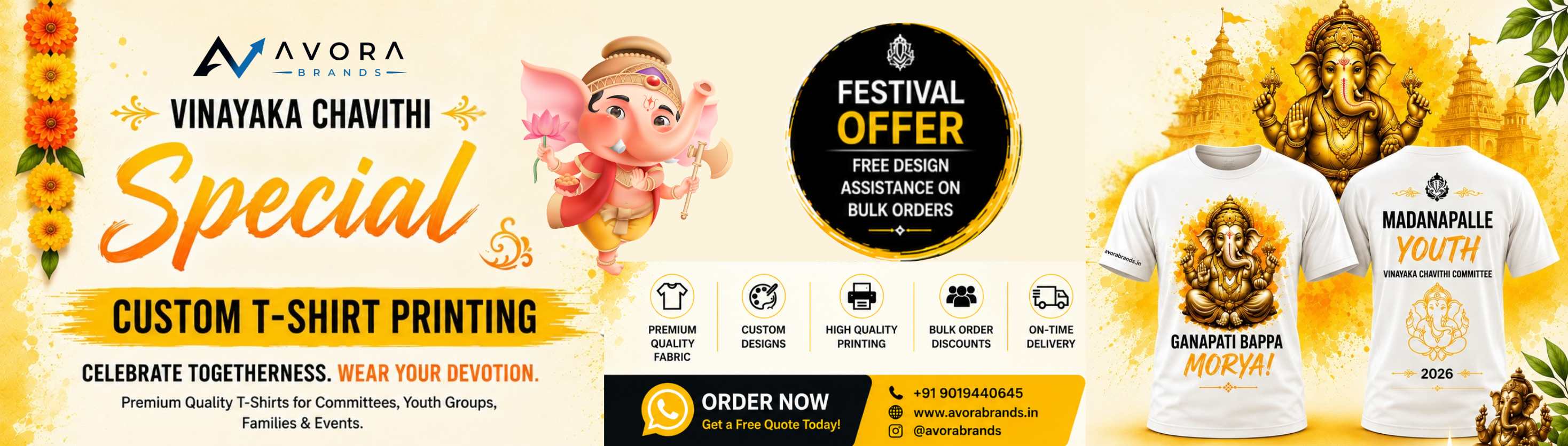 Vinayaka Chavithi Special – Custom T-Shirt Printing | Avora Brands
