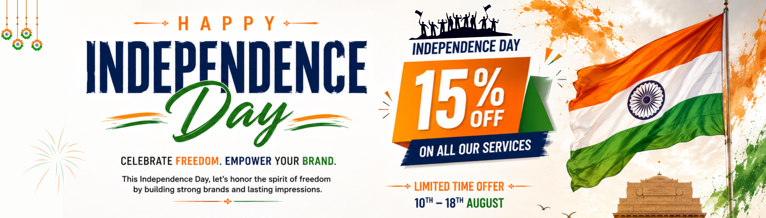 Independence Day Special – 15% Off on All Services | Avora Brands